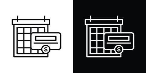 Annual fee icon in black. flat graphic vector icon