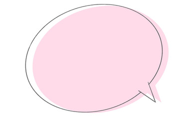 鉛筆画風のシンプルな吹き出し