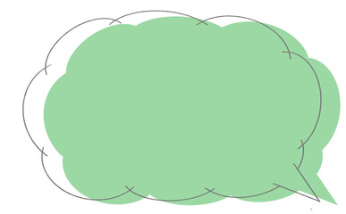 鉛筆画風のシンプルな吹き出し