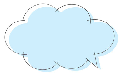 鉛筆画風のシンプルな吹き出し