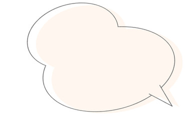鉛筆画風のシンプルな吹き出し