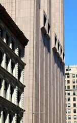 Obraz premium new york city, downtown, nyc, building, architecture, skyscraper, buildings, urban, tower, manhattan, business, street, 