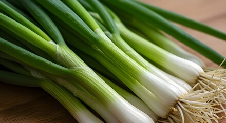 Fototapeta premium Fresh green onions.