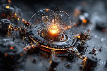 AI Brain Revolution: Futuristic Core of Intelligence & Data Processing