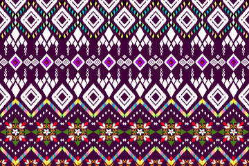 Abstract geometric design of ethnic, western fashion for Pakistani, Indian, Arab rugs, fabric, clothing, rugs, vector illustration, embroidery style, seamless, and wallpaper.