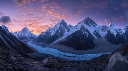 Sunrise over Himalaya mountains -