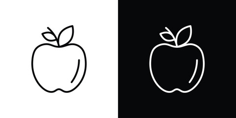 Apple icon in black. flat graphic vector icon