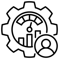 Performance Management Line Icon