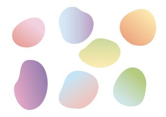 丸い曲線フォルムのグラデーションフレームセット