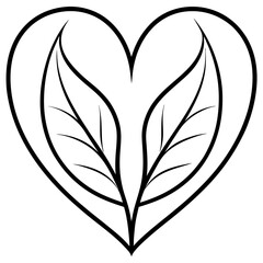 Love Botanical Outline Art