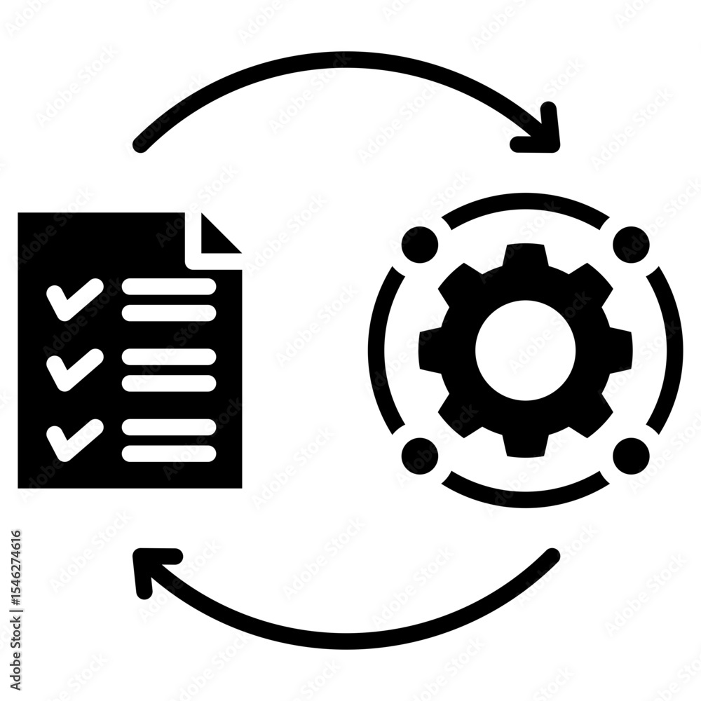 Poster implementation glyph icon