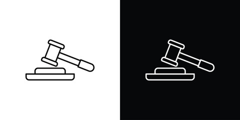 Auction icon in black. flat graphic vector icon