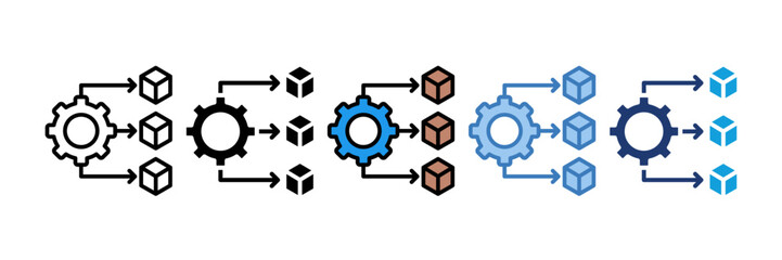 Resource Allocation Icon Element For Design