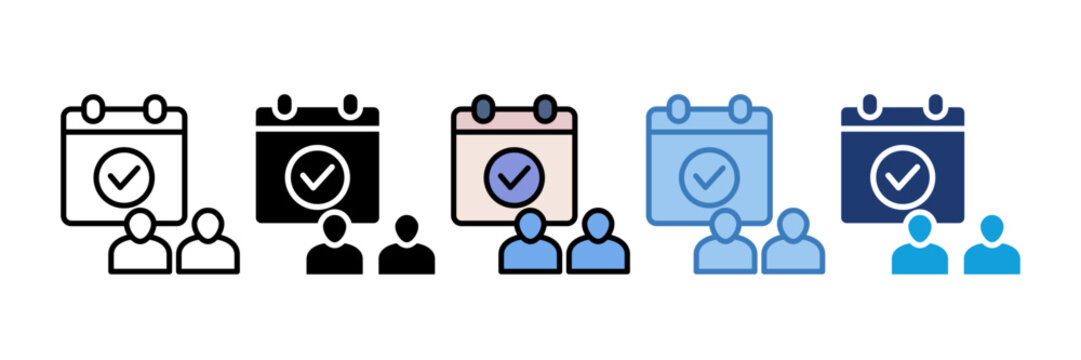 Meeting Scheduler Icon Element For Design