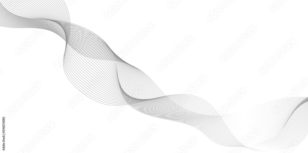 Poster abstract wave element for design, technology line stripe isolated science digital flowing black line