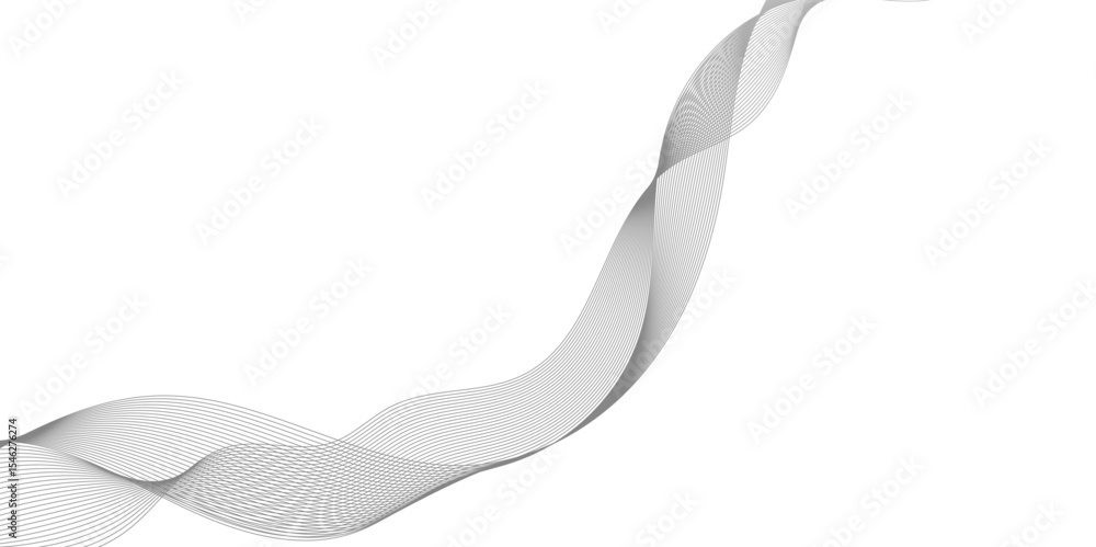 Poster abstract wave element for design, technology line stripe isolated science digital flowing black line