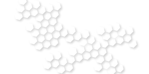 Hexagonal backdrop for cosmetic and technology concepts,  geometric mesh cell texture. modern futuristic abstract embossed paper circles white background, abstract white geometric hexagon pattern.