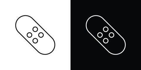 Band aid icon in black. flat graphic vector icon