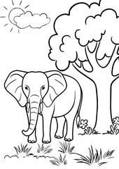 An elephant taking shelter