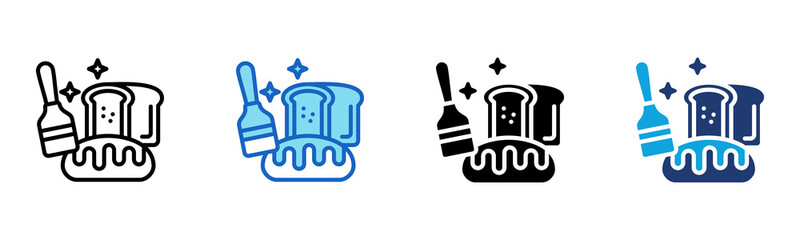 Pastry Brush icon Multi Style Vector Illustration 