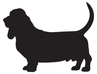 BASSET HOUND DOG SILHOUETTE