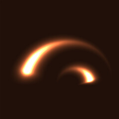  Glow Warm Light Object Isolated in deep brown background