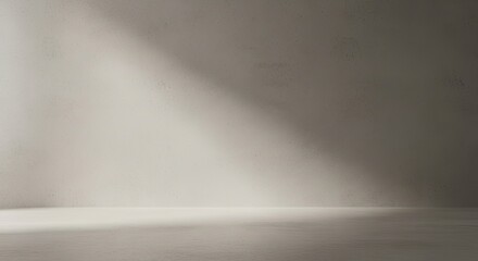 Sleek Smooth Polished Cement Wall Soft Light Reflection Modern Urban Interior