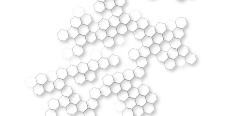 Abstract geometric pattern of white hexagons, Futuristic abstract honeycomb mosaic white background, Luxury White Pattern. 3D Futuristic abstract honeycomb mosaic white background. 