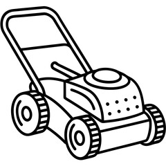 Mower Trail Pattern Outline Vector