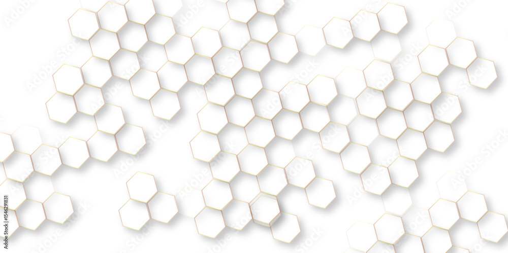 Canvas Prints abstract honeycomb mosaic white background, group of hexagons are arranged in rows, abstract geometr