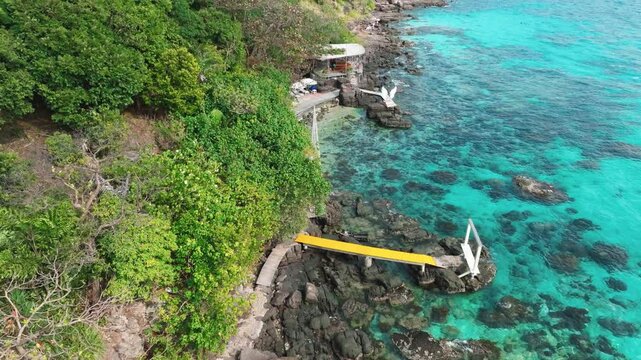 4K Aerial View Of May Rut Island, Phu Quoc, Secluded Beaches & Parachute Canoeing
untouched paradise of May Rut Island in Hon Thom, Phu Quoc, Vietnam.  pristine beaches with fine white sand and lush