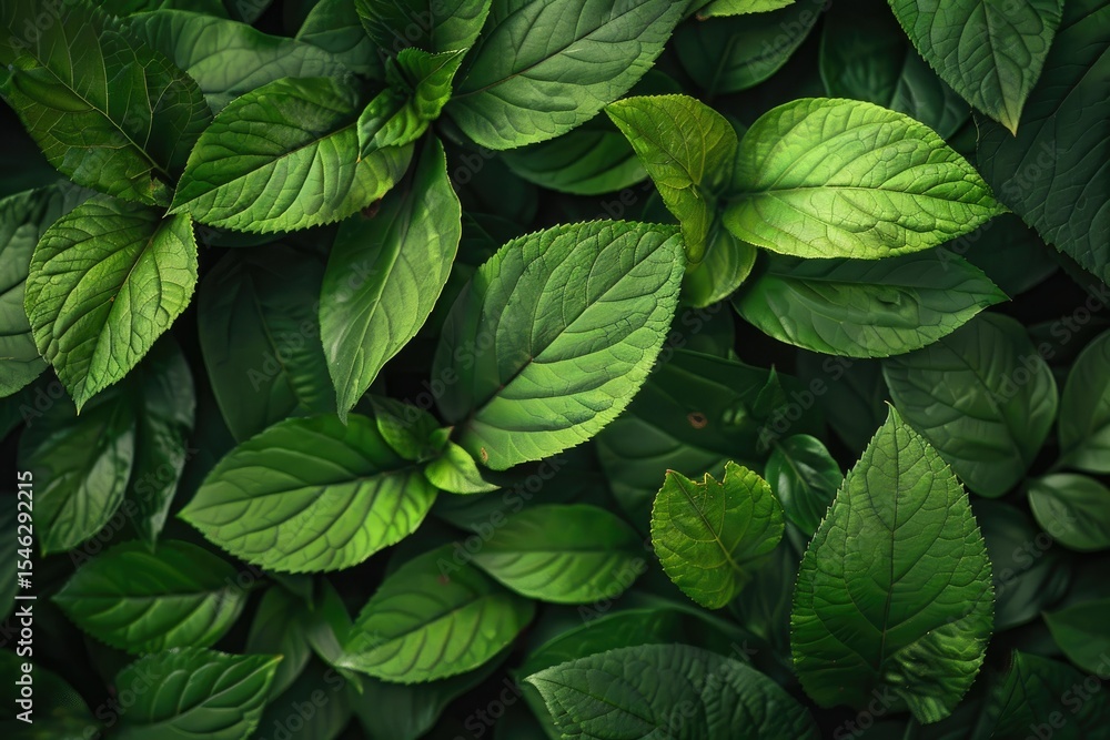 Poster clear pixel picture of texture of green leaves creating a refreshing background