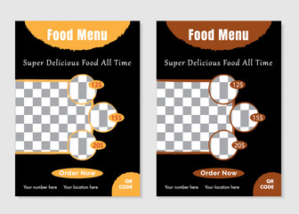 Restaurant flyer, food flyer/ food menu, restaurant poster/ banner design template for print or social media post or online promotion