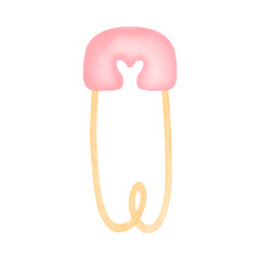 Safety baby pin watercolor