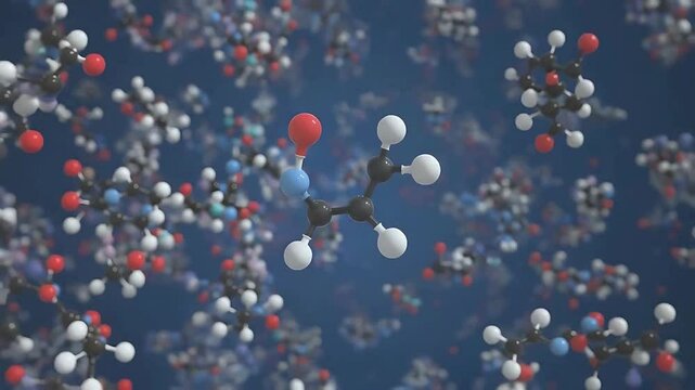 3D molecular structure showcasing various atoms and bonds in vibrant colors.