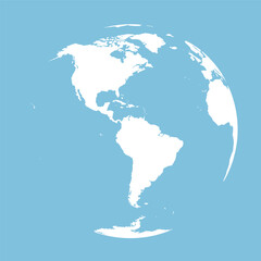 World globes maps set. Europe, Asia, North and South America, Oceania, Africa globe maps. Earth globe icons isolated on blue background. Vector illustration