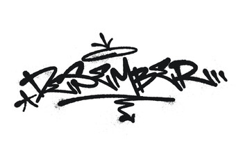 Desember Graffiti Art Abstract Black Ink Spray Paint Design