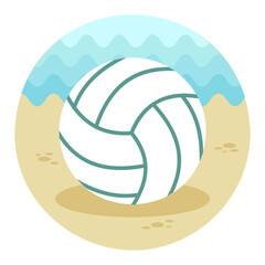 Volleyball vector icon. Summer. Vacation