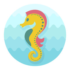 Sea Horse icon. Summer. Vacation