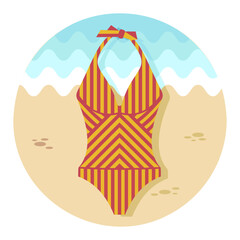 Swimsuit vector icon. Summer. Vacation