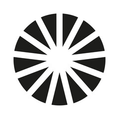 Circle division on 12 equal parts pattern. Wheel round divided diagrams with twelve segments icon. Infographic design element. Coaching blank template, backdrop.