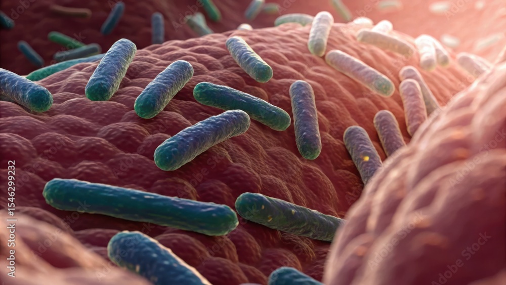 Poster High-Resolution Microscopic View of Probiotic Bacterial Activity