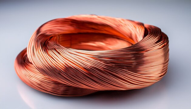 copper coil tubing presented on a plain background also known in turkish as bakapr kangal boru