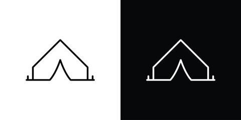Camping icon in black. flat graphic vector icon © Vince