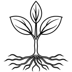Simple Sprouting Seed Line Icon