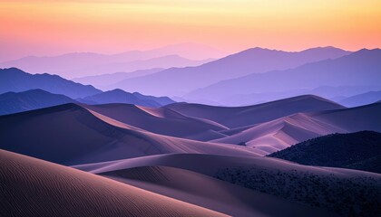Colorful Desert Landscape At Sunrise/Sunset