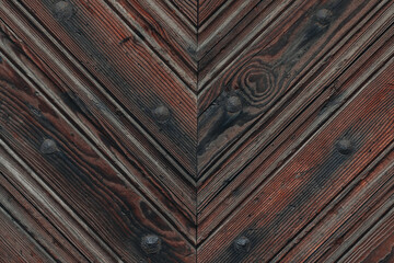 Chevron Weathered Wood Texture with Dark Rustic Tones