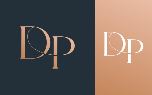 initInitial letter DP PD logo design vector illustration for couple, wedding, and business