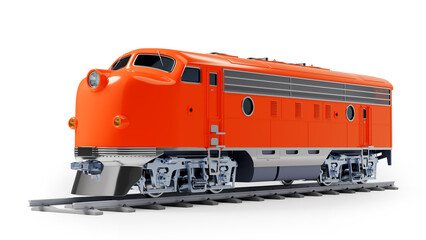 diesel locomotive retro-style