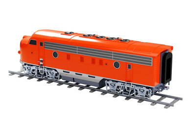 diesel locomotive retro-style back